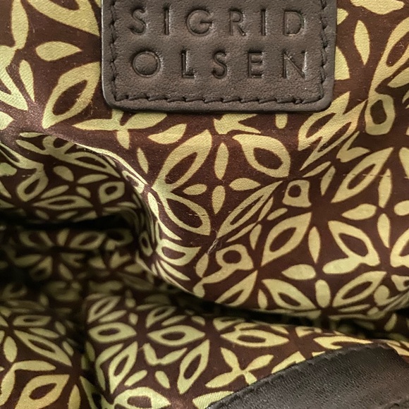 Sigrid Olsen black suede satchel. Good condition clean inside. 14” x 9” 8” drop. - Picture 6 of 8